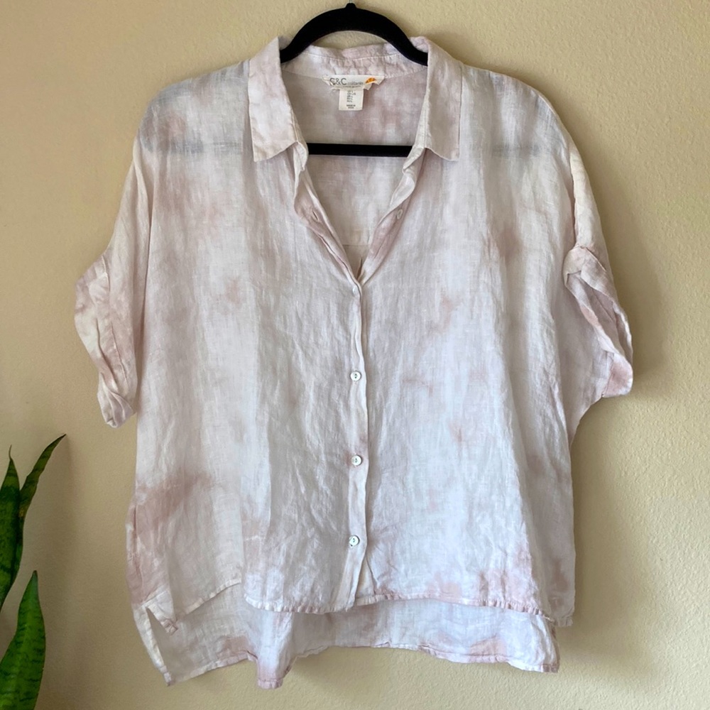 C&C California women’s linen button down shirt.
